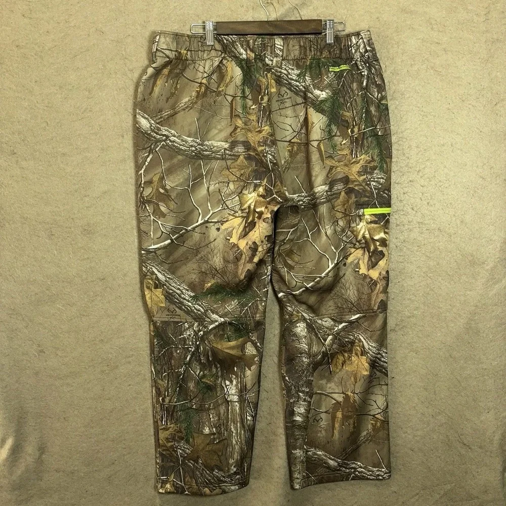 Under Armour Scent Control Realtree Hunting Pants Mens 2XL Camo‎ Fleece Lined